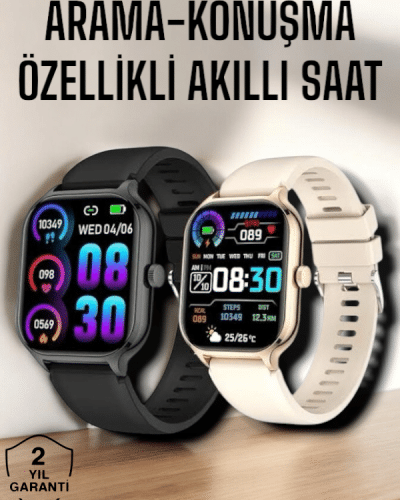 Suya Dayanıklı Bluetooth Akıllı Saat GPS, Adımsayar, Nabız & Sağlık Takibi