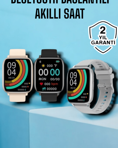 Titreşimli, Sağlık Takipli, Yeni Nesil Akıllı Saat  400mAh Batarya Kapasiteli