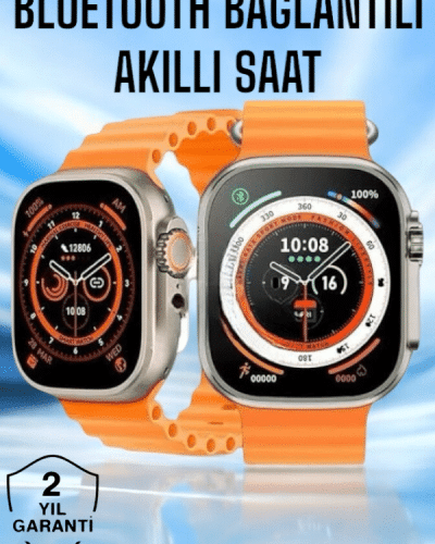 Yeni Nesil Ultra Akıllı Saat Titreşimli, Uyku & Sağlık Takibi, Çift Kordon