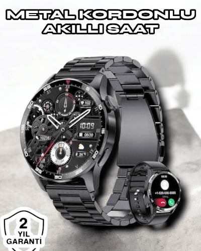 NFC ve Kablosuz Şarjlı Akıllı Saat EKG, Nabız & Spor Modları ile iOS ve Android Uyumlu