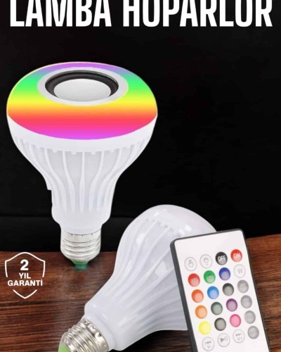 Kablosuz Bluetooth Hoparlör Led Lamba