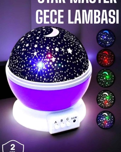 Çocuklara Özel Yıldızlı Gece Lambası