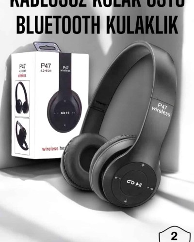 Kulak Üstü TF Kart ve AUX Destekli Ergonomik Bluetooth Kulaklık