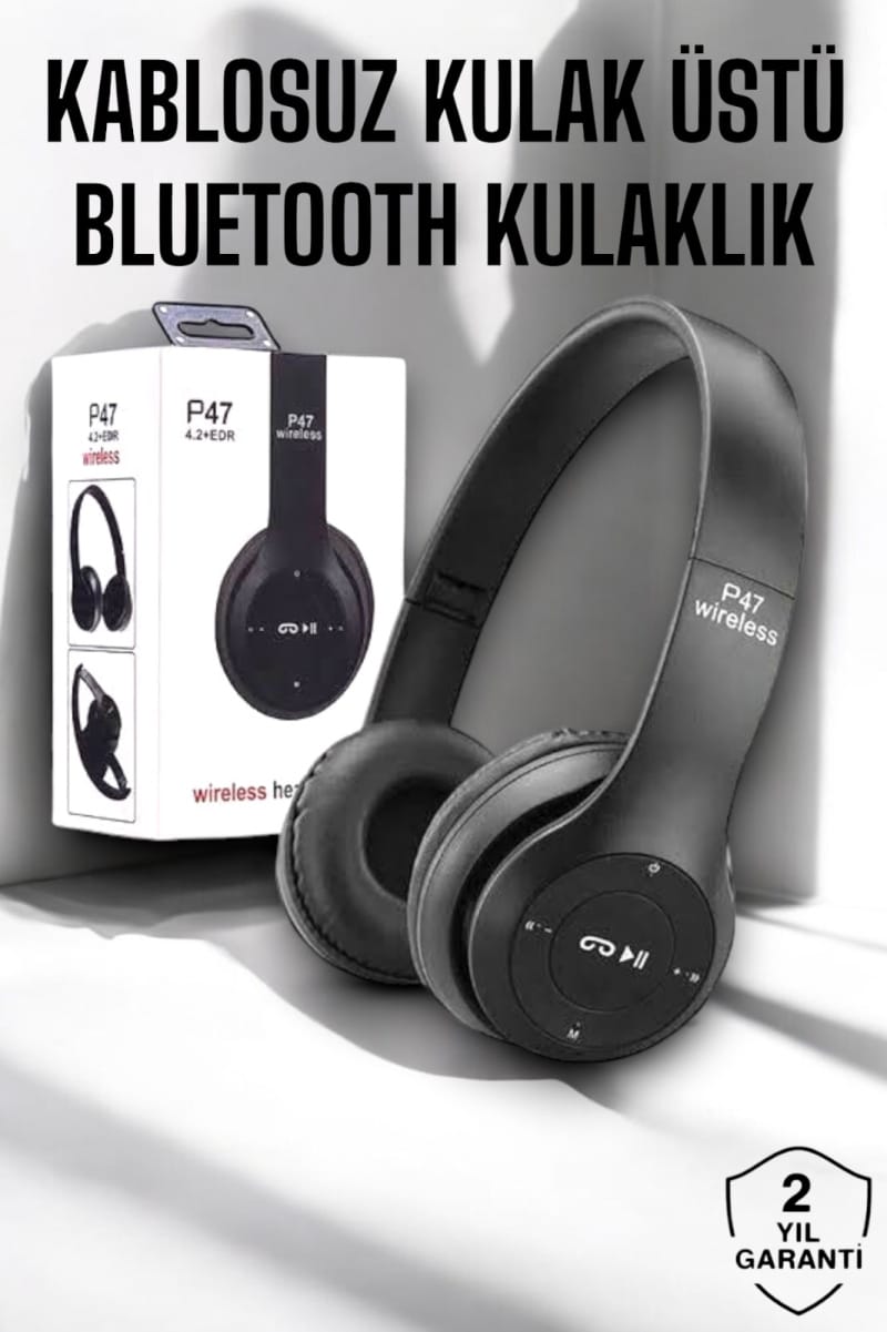 Kulak Üstü TF Kart ve AUX Destekli Ergonomik Bluetooth Kulaklık