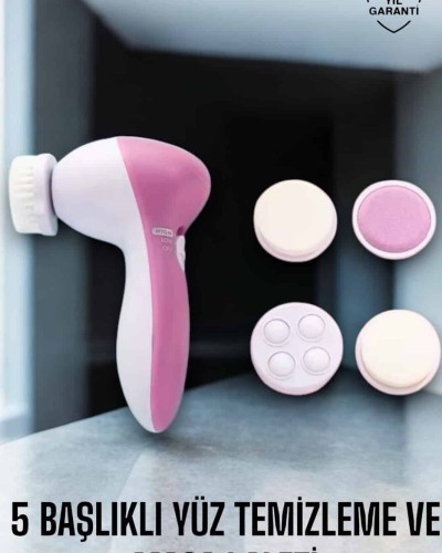 Taşınabilir Yüz Temizleme Cihazı Masaj, Peeling, Temizlik 5 Başlıklı