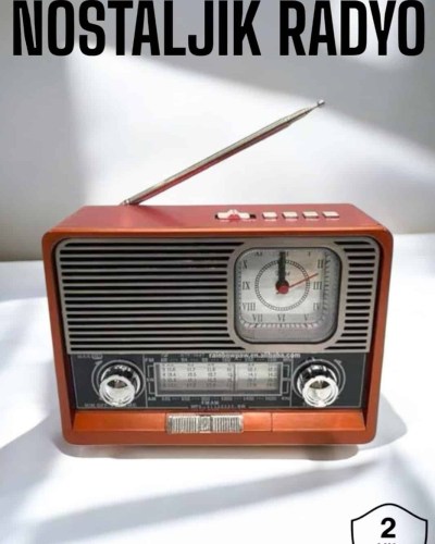 Nostaljik Görünümlü USB Girişli Bluetooth Bağlantılı Radyo