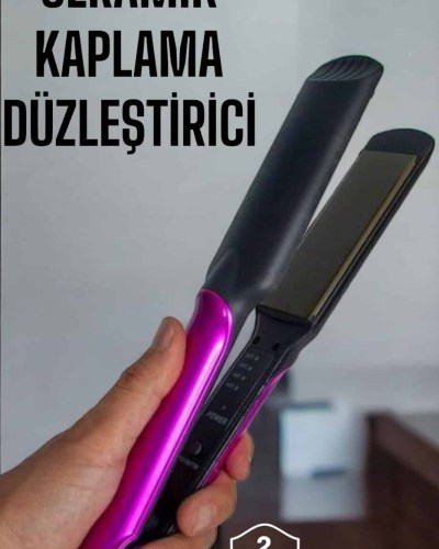 Seramik Kaplama Isı Ayarlı Yıpranma Karşıtı Saç Düzleştirici
