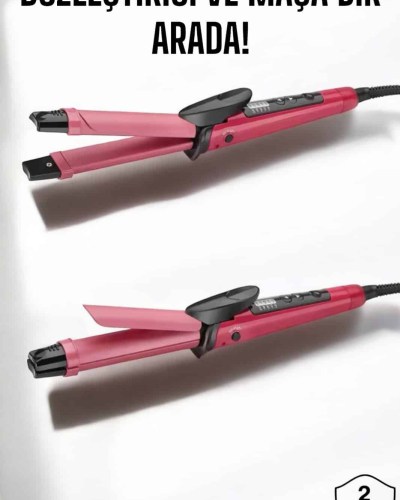 Saç Düzleştirici Ve Maşa İkili Saç Şekillendirici