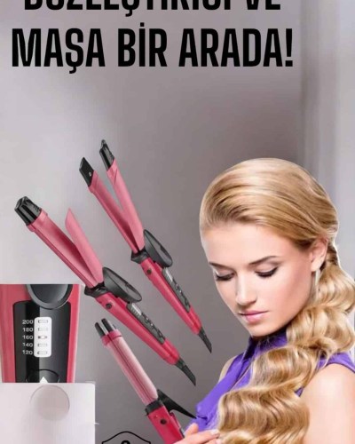 Saç Şekillendirici Düzleştirici Ve Maşa Isı Ayarlı