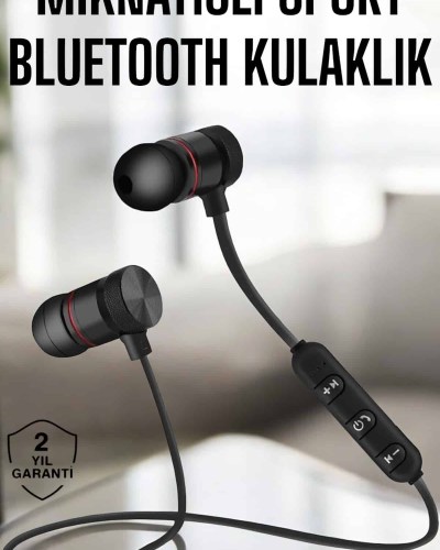 Kablosuz Sport Mıknatıslı Mikrofonlu Kulak İçi Kulaklık