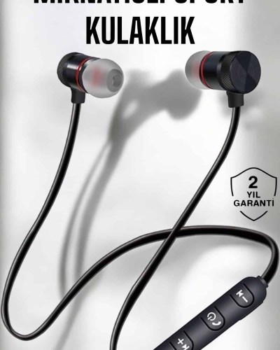 Kablolu Mıknatıslı Sport Kulaklık Bluetooth Bağlantılı