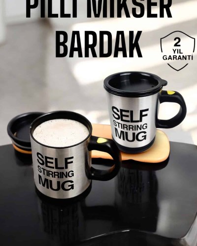 Mikser Kupa Yazılı Mug Bardak Karıştırma Özelliği