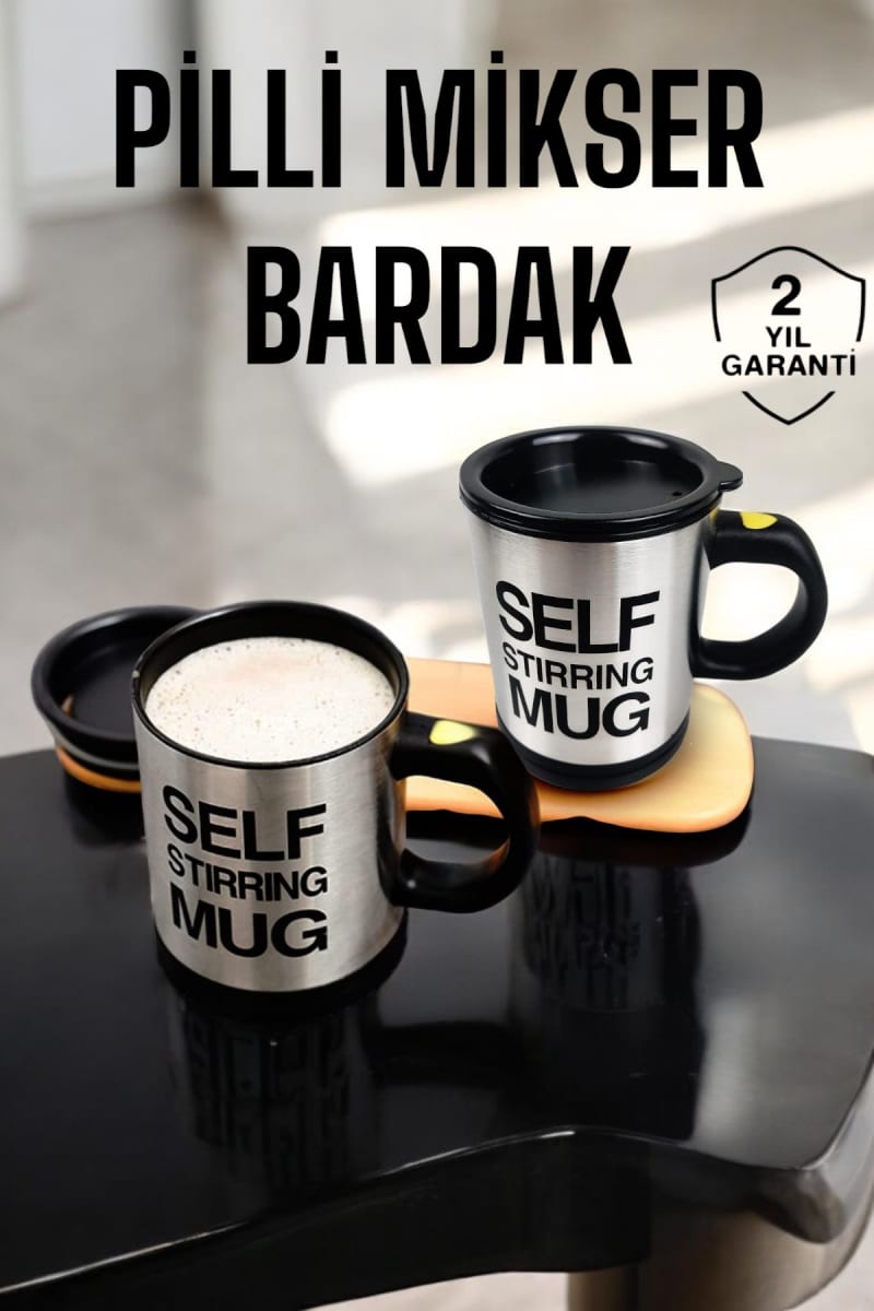 Mikser Kupa Yazılı Mug Bardak Karıştırma Özelliği