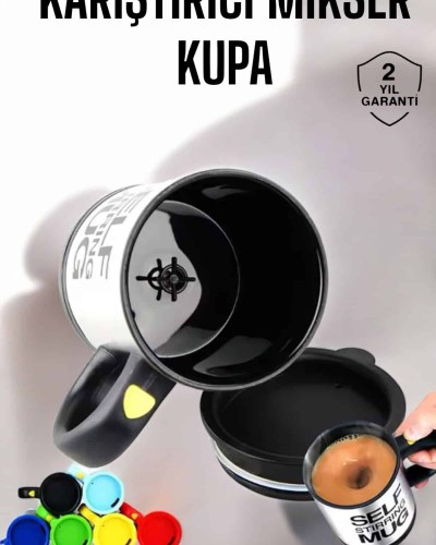 Yazılı Kupa Kendi Kendini Karıştıran Mikser Kupa Termos Bardak