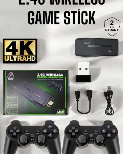 Gaming Atari 2.4g Uyumlu Kablosuz Çift Kol Game Stick