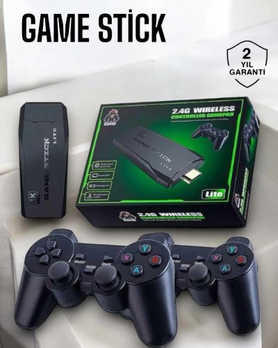 Atari Oyun Konsolu 2000 Oyunlu Game Stick 2.4G Wireless