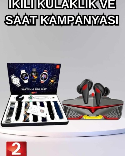 Gamer Oyuncu Seti Bluetooth Kulaklık Ucuz Kaliteli Yeni Nesil Akıllı Saat