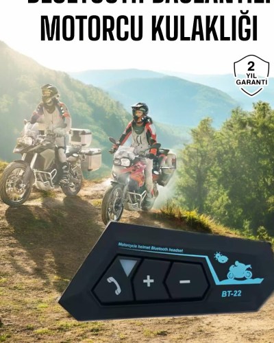 İnterkom Intercom Kask Kulaklık Bt22 Bluetooth Motosiklet Kulaklık 5.0 Bluetooth