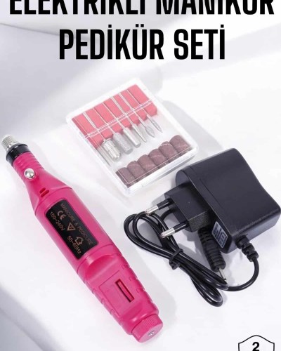Elektrikli Manikür Pedikür Törpü Seti Protez Tırnak Nasır Temizleyici