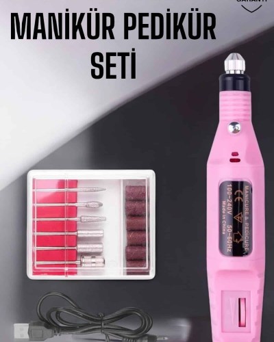 Protez Tırnak Manikür ve Pedikür Seti Elektrikli