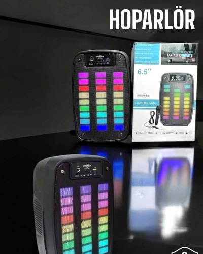 Bluetooth  Hoparlör Mikrofonlu Speaker Taşınabilir Şarjlı