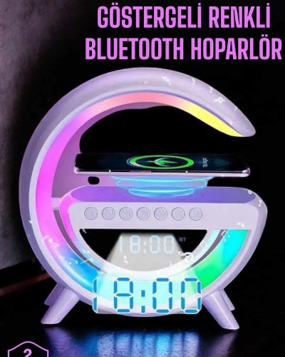 Android Uyumlu Akıllı Bluetooth Hoparlör Kablosuz Şarj Cihazı Standı