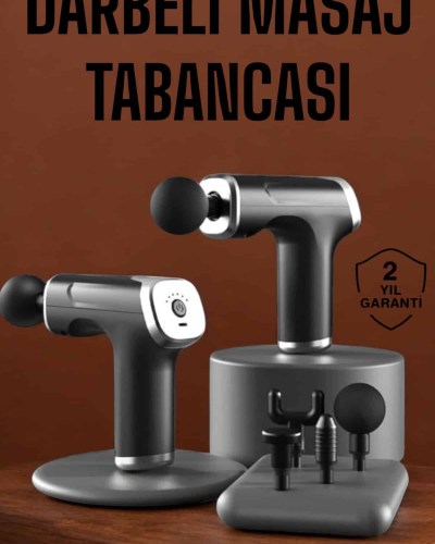 4 Başlıklı Darbeli Şarjlı Masaj Aleti Tabancası Kablosuz