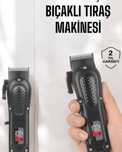 Sıfır Tıraş Makinesi Dijital Göstergeli Paslanmaz Çelik Bıçaklı Taşınabilir