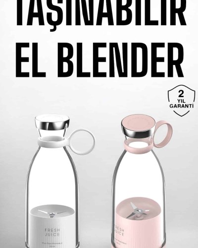 El Blender Taşınabilir Meyve Blender Şarj Edilebilir Taşınabilir Blender Elektrikli