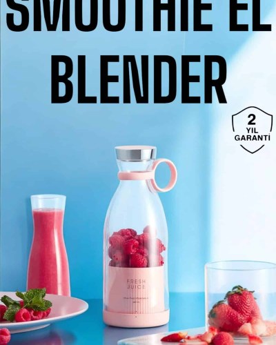 El Blender Bardak Blender Şarjlı Taşınabilir Meyve Sıkcağı Smoothie
