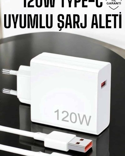 120W Şarj Aleti Type-C Uyumlu Turbo Şarj Aleti