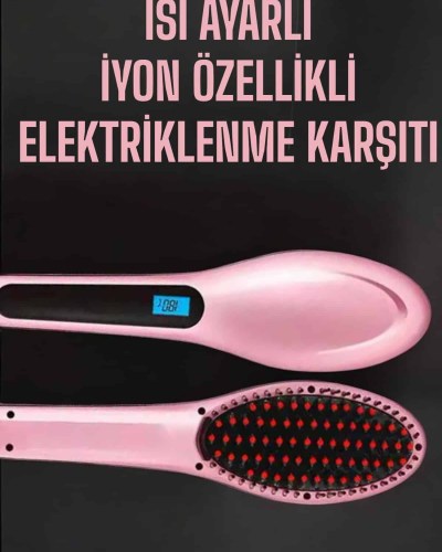 Fön Tarağı Saç Düzleştirici Sıkı Dişli Isı Ayarlı Elektriklenme Karşıtı