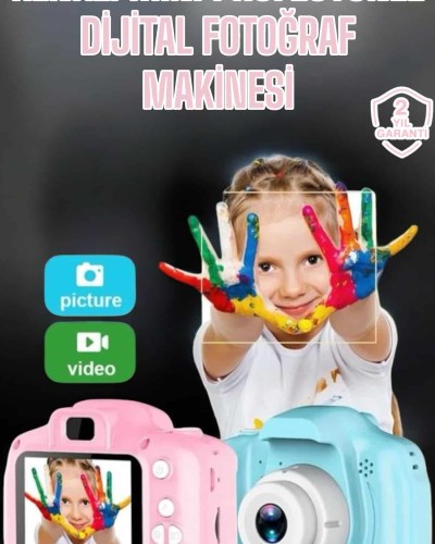 Çocuk Kamerası Profesyonel Hafif Ve Uzun Ömürlü USB Şarjlı 2.0 İnç