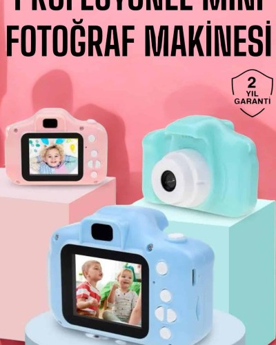 Çocuklara Özel Dijital Fotoğraf Makinesi Mini 1080P HD Kaliteli