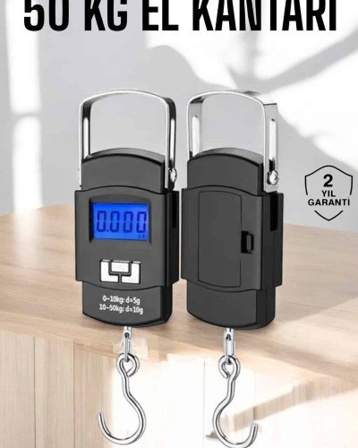 El Terazisi Dijital Göstergeli Pilli 50 Kg Ağırlık Ölçer