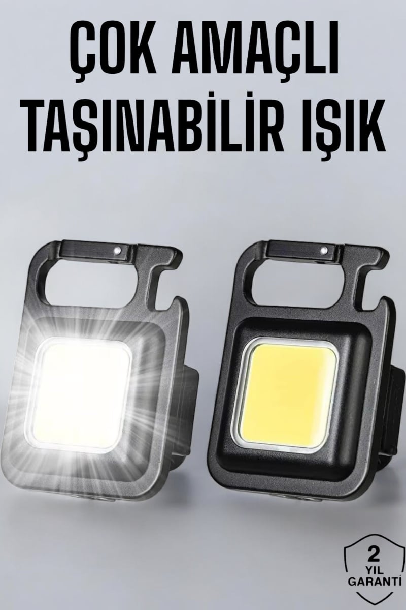 Anahtarlık Çok Amaçlı Mıknatıslı Taşınabilir Işık Led Şarjlı