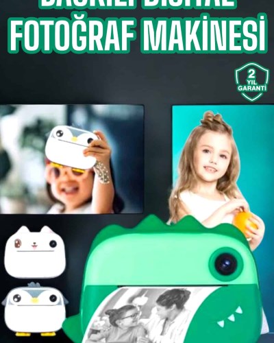Çocuklar İçin Özel Fotoğraf Makinesi Printer Kamera Taşınabilir HD