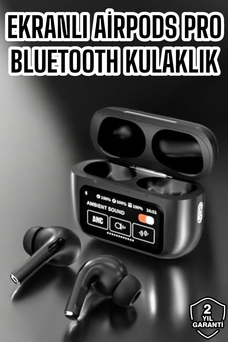 Yeni Nesil Bluetooth Kulaklık Ekranlı Yüksek Ses Kaliteli Uzun Şarj Süreli