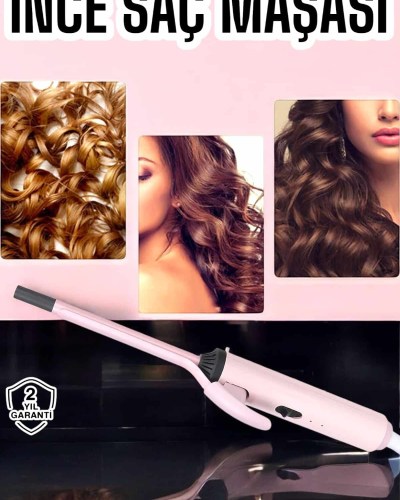 Saç Maşası 10MM İnce Bukleler İçin Yıpranma Önleyici İyon Özelliği