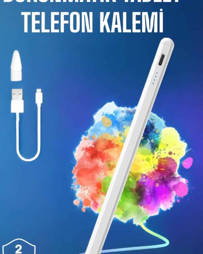 Tablet Kalemi iOS Android Windows Uyumlu Yedek Uçlu Universal Çizim Kalemi