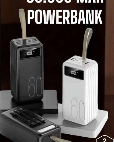 Powerbank 60.000 MAH Dijital Göstergeli 4 Portlu Taşınabilir