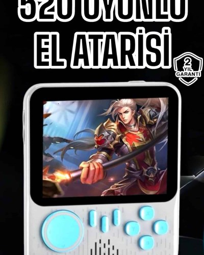 Mini Atari El Atarisi 3.5 inç Ekran Çift Konsol 666 Adet Retro Oyun Gameboy El Atarisi