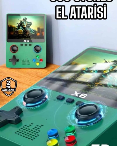 Çocuklara Özel 666 Oyunlu X6 Atari Video İzleme ve Müzik Dinleme