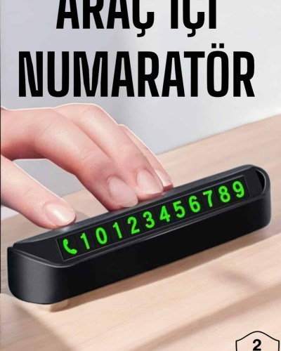 Numaralık Araç İçi Araba Araç Park Numaratör Telefon Numarası Yazma
