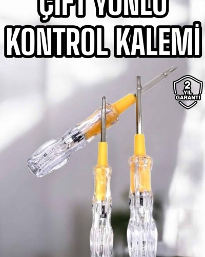 Çift Taraflı Elektrik Kontrol Kalemi Şeffaf Tornavida