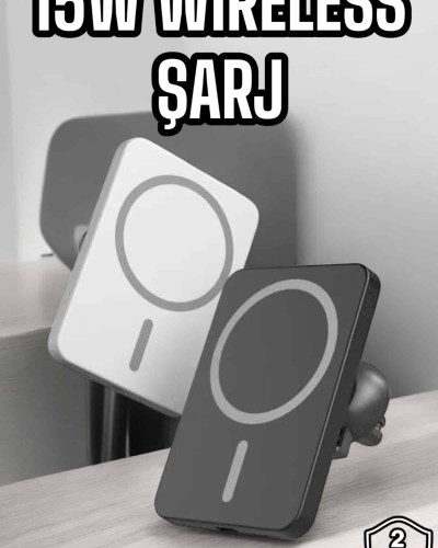 İOS Uyumlu Manyetik Tasarım Magsafe İphone 12/13/14/15 araç şarjı