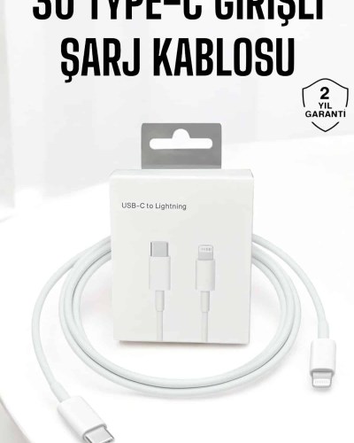 Iphone Uyumlu İOS Uyumlu Lightning Hızlı Şarj Tye C Lightning Şarj Kablosu