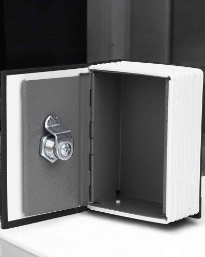 Gizli Kasa Kitap Görünümlü Anahtarlı Çelik Mini Kasa