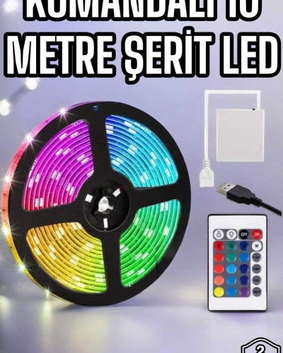 Smart Şerit Led TV Arkası Renkli Kumandalı 10 Metre