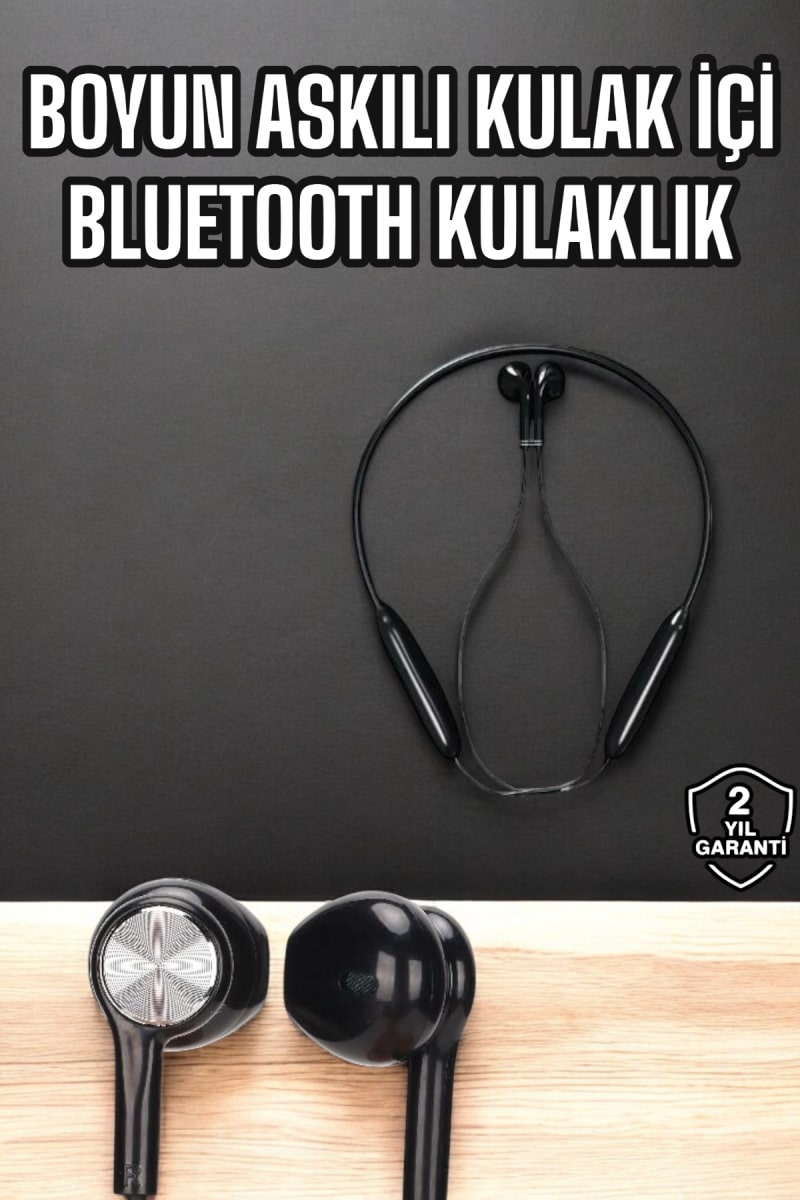 Kablolu Boyun Askılı Dijital Göstergeli Bluetooth Kulaklığı 60 Saat